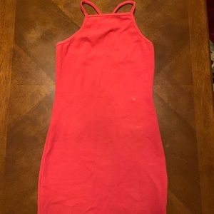 Knit coral dress